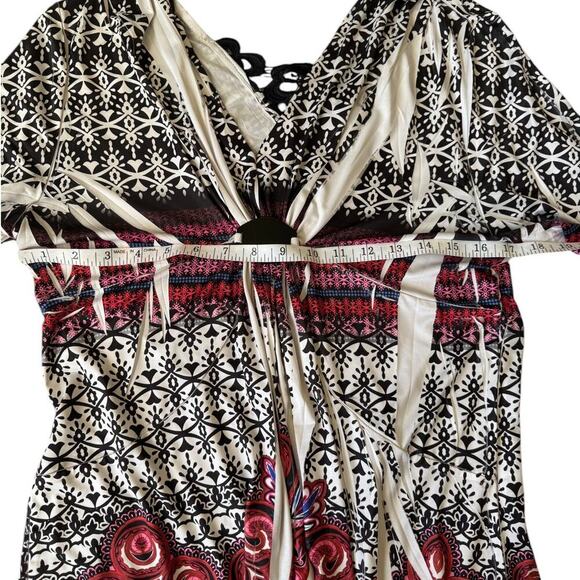 Style & Co Boho Print Tie-Front Tunic - Picture 6 of 8